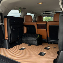 Килимок багажника 2 шт (EVA, 7 місць, цегляний) для Toyota Land Cruiser 200