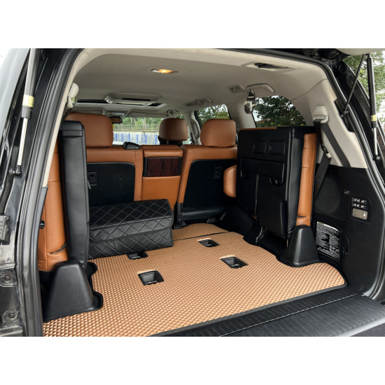 Килимок багажника 2 шт (EVA, 7 місць, цегляний) для Lexus LX570/450d Килимок багажника 2 шт (EVA, 7 місць, цегляний) для Lexus LX570/450d