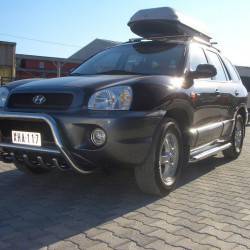 Кенгурятник WT003 (нерж.) для Hyundai Santa Fe 1 2000-2006 рр