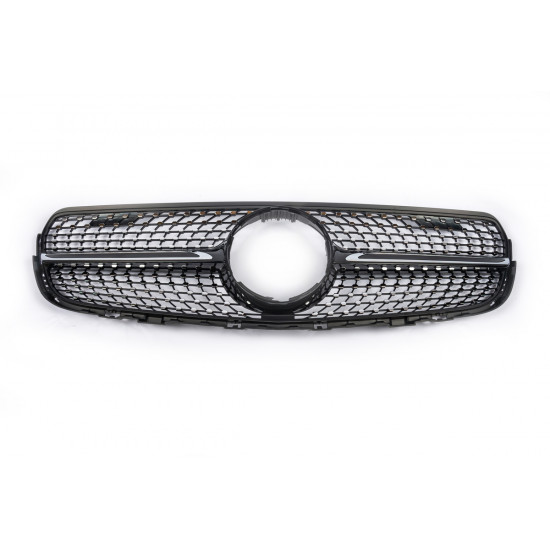 Передня решітка 2015-2019 (Diamond Black) Без місця під камеру для Mercedes GLC coupe C253 Передня решітка 2015-2019 (Diamond Black) Без місця під камеру для Mercedes GLC coupe C253