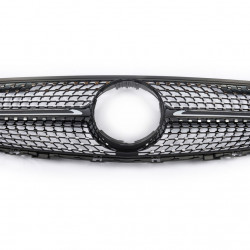 Передня решітка 2015-2019 (Diamond Black) З місцем під камеру для Mercedes GLC coupe C253