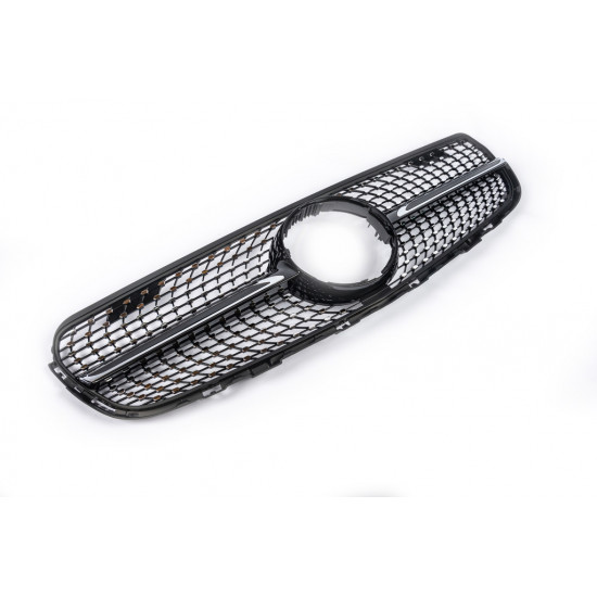 Передня решітка 2015-2019 (Diamond Black) З місцем під камеру для Mercedes GLC coupe C253 Передня решітка 2015-2019 (Diamond Black) З місцем під камеру для Mercedes GLC coupe C253