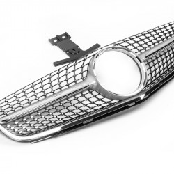 Передня решітка Diamond Silver (для C63) 2007-2011 для Mercedes C-class W204 рр