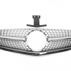 Передня решітка Diamond Silver (для C63) 2007-2011 для Mercedes C-class W204 рр