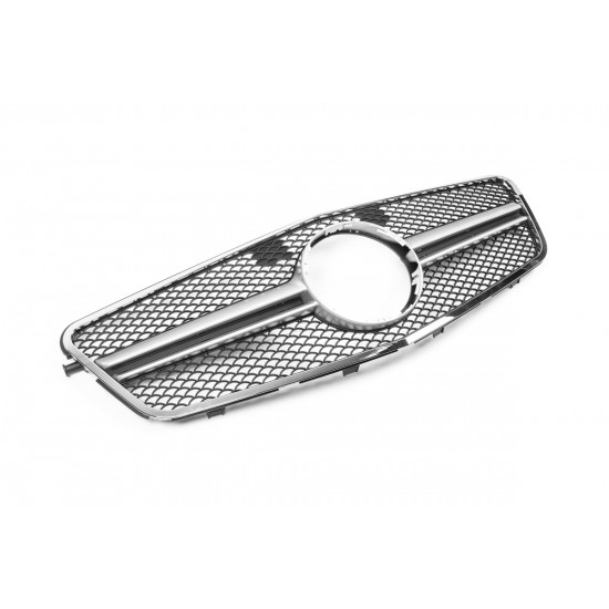 Передня решітка AMG Silver (2009-2012) для Mercedes E-сlass W212 рр Передня решітка AMG Silver (2009-2012) для Mercedes E-сlass W212 рр