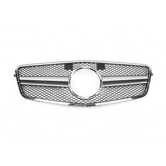 Передня решітка AMG Silver (2009-2012) для Mercedes E-сlass W212 рр Передня решітка AMG Silver (2009-2012) для Mercedes E-сlass W212 рр