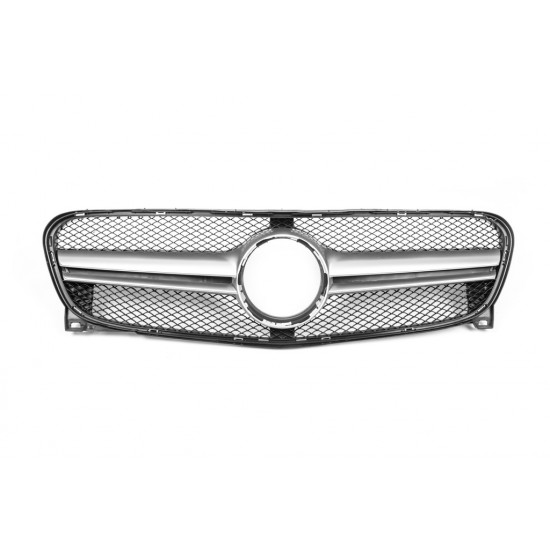 Передня решітка AMG Silver (2014-2016) для Mercedes GLA X156 рр Передня решітка AMG Silver (2014-2016) для Mercedes GLA X156 рр