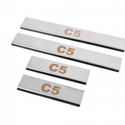 Накладки на пороги Carmos V1 (4 шт, нерж.) для Citroen C-5 2008-2017 років