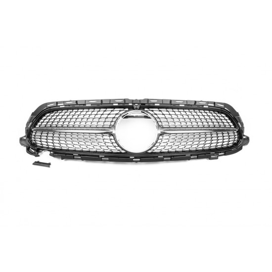Передня решітка Diamond Silver (AMG Line, 2020-2024) Без місця під камеру для Mercedes E-сlass W213 2016 -2024 рр Передня решітка Diamond Silver (AMG Line, 2020-2024) Без місця під камеру для Mercedes E-сlass W213 2016 -2024 рр
