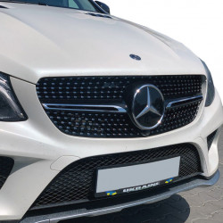 Тюнінг решітка радіатора (Diamond Black) З місцем під камеру для Mercedes GLE coupe C292 2015-2019рр