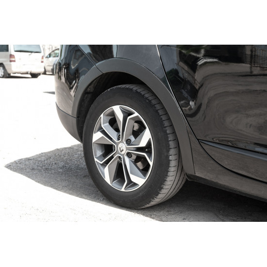 Накладки на арки (8 шт, чорні) SW, ABS - пластик для Renault Megane III 2009-2016 рр Накладки на арки (8 шт, чорні) SW, ABS - пластик для Renault Megane III 2009-2016 рр