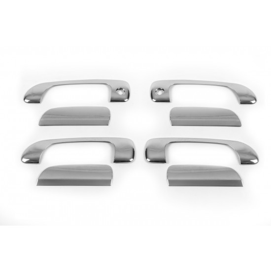 Накладки на ручки (8 шт, нерж) для Honda Civic Sedan VII 2001-2006 років Накладки на ручки (8 шт, нерж) для Honda Civic Sedan VII 2001-2006 років