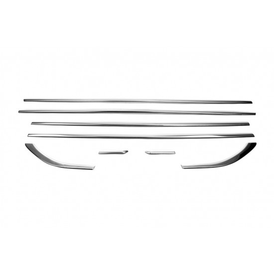 Нижня окантовка стекол (8 шт, нерж) для Ford Fusion 2012-2020 рр Нижня окантовка стекол (8 шт, нерж) для Ford Fusion 2012-2020 рр