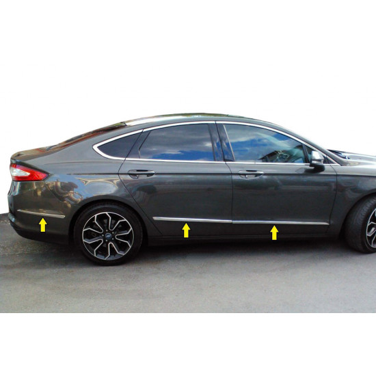 Молдинг дверний (6 шт, нерж) для Ford Fusion 2012-2020 рр