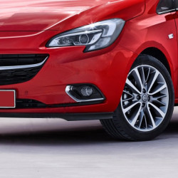 Накладки на противотуманки (2 шт, нерж) Carmos - Турецька сталь для Opel Corsa E 2015-2024 рр