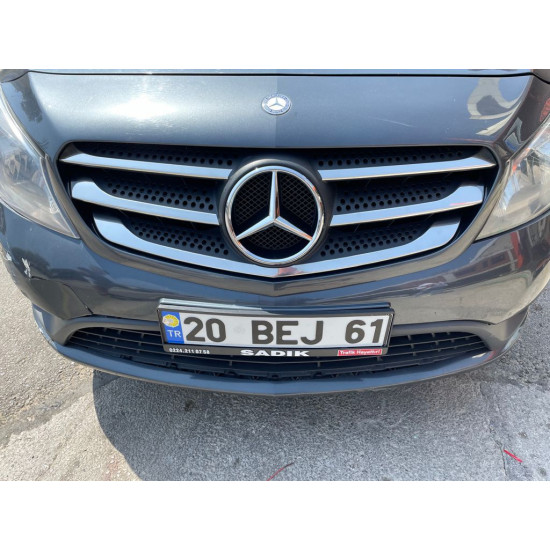 Накладки на решітку (5 шт, нерж) Carmos - Турецька сталь для Mercedes Citan 2013-2021 рр Накладки на решітку (5 шт, нерж) Carmos - Турецька сталь для Mercedes Citan 2013-2021 рр