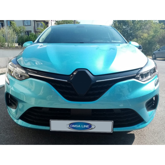 Накладки на решітку (2 шт) Carmos - Турецька сталь для Renault Clio V 2019-2024 рр Накладки на решітку (2 шт) Carmos - Турецька сталь для Renault Clio V 2019-2024 рр