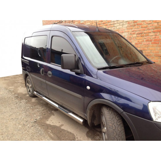 Бічні труби (2 шт., нерж.) для Opel Combo 2002-2012 рр