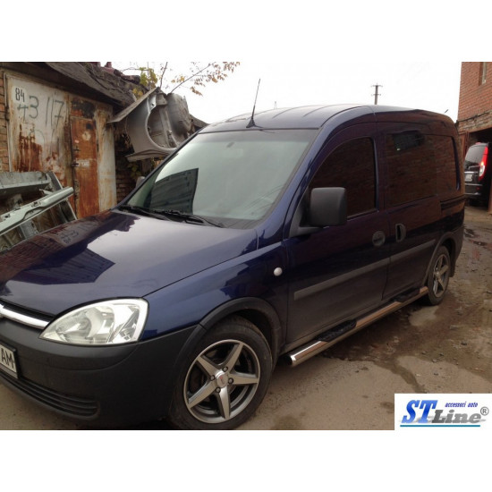 Бічні труби (2 шт., нерж.) для Opel Combo 2002-2012 рр