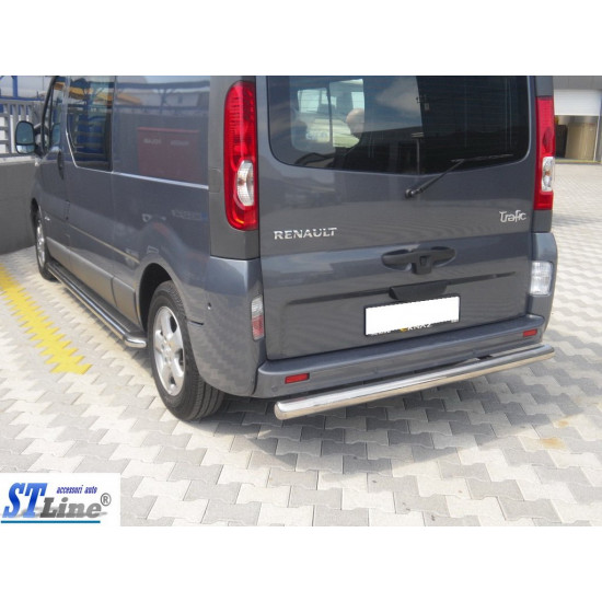 Задній захист AK002 (нерж) для Opel Vivaro 2001-2015 рр