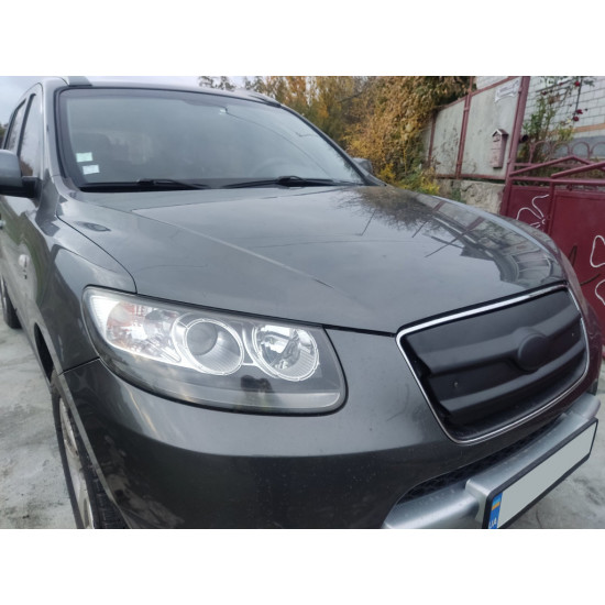 Зимова решітка 2005-2010 (верхня) Матова для Hyundai Santa Fe 2 рр