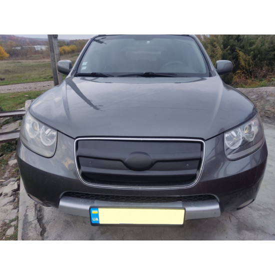 Зимова решітка 2005-2010 (верхня) Матова для Hyundai Santa Fe 2 рр