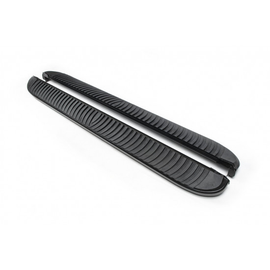 Бокові пороги Tayga Black (2 шт., Алюміній) для BMW X1 F-48 2015-2024 рр Бокові пороги Tayga Black (2 шт., Алюміній) для BMW X1 F-48 2015-2024 рр