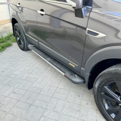 Бокові пороги RedLine V1 (2 шт., Алюміній) 2016-2019 для Chevrolet Captiva рр