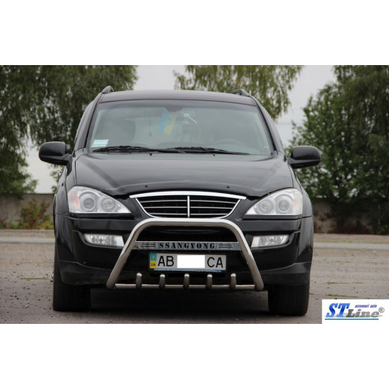 Кенгурятник WT003 (нерж) для SsangYong Kyron 2008-2024 рр