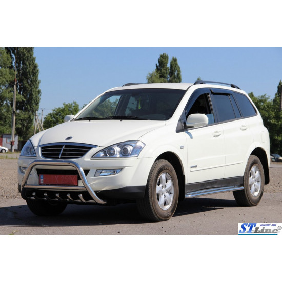 Кенгурятник WT003 (нерж) для SsangYong Kyron 2008-2024 рр