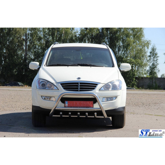 Кенгурятник WT003 (нерж) для SsangYong Kyron 2008-2024 рр