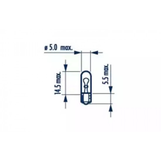 Вказівна лампа Narva 17040 W1,2W 24V W2X4,6d