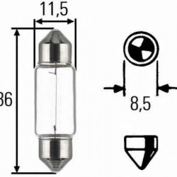 Вказівна лампа Narva 17125 C5W 12V 5W SV8,5 11x35