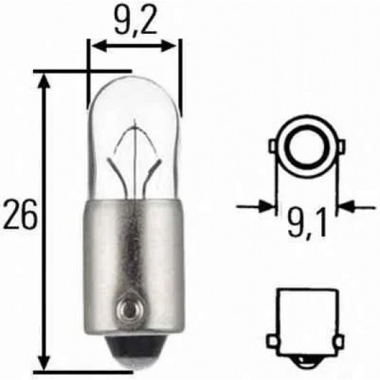 Вказівна лампа Narva 17141 T4W 24V 4W BA9