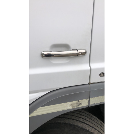Накладки на ручки (2 шт, нерж) Carmos - Турецька сталь для Mercedes Atego Накладки на ручки (2 шт, нерж) Carmos - Турецька сталь для Mercedes Atego