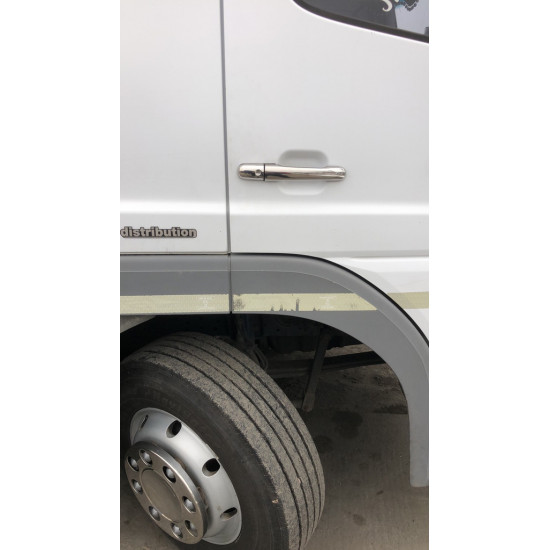 Накладки на ручки (2 шт, нерж) Carmos - Турецька сталь для Mercedes Atego Накладки на ручки (2 шт, нерж) Carmos - Турецька сталь для Mercedes Atego