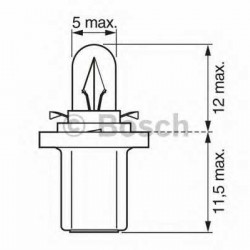 Вказівна лампа Osram 2741MF 1,2W 24V B8,5d 5X10FS