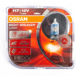 Лампа головного світла Osram H7 55W Night Breaker Laser 150% 64210NL