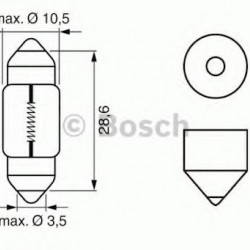 Вказівна лампа Osram 6438 C10W 28mm 12V SV8.5-8