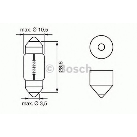 Вказівна лампа Osram 6438 C10W 28mm 12V SV8.5-8