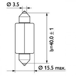 Вказівна лампа Osram 6480 C18W 41mm 24V SV8.5-8