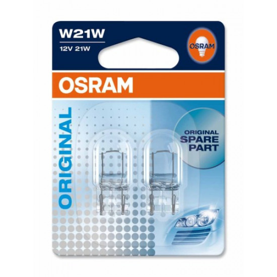 Вказівна лампа Osram 7505 W21W 12V 21W W3x16d (2 шт)