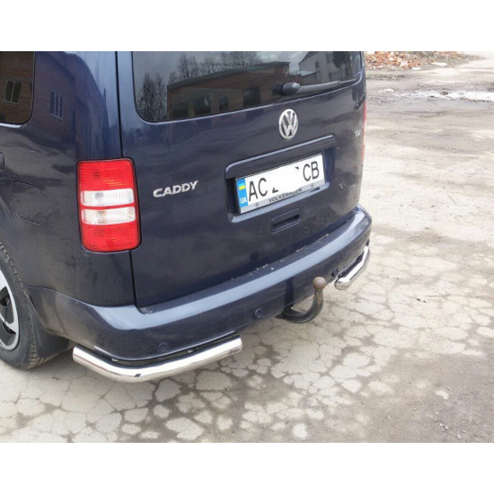 Задні куточки AK003 (2 шт., нерж) для Volkswagen Caddy 2010-2015рр