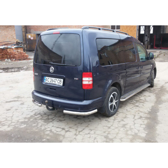 Задні куточки AK003 (2 шт., нерж) для Volkswagen Caddy 2010-2015рр