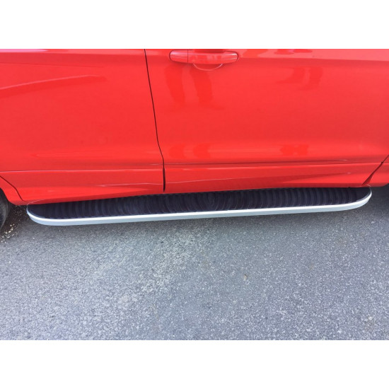 Бокові пороги Tayga Grey (2 шт., Алюміній) З пофарбованим листям на дверях для Ford Kuga/Escape 2013-2019 рр Бокові пороги Tayga Grey (2 шт., Алюміній) З пофарбованим листям на дверях для Ford Kuga/Escape 2013-2019 рр
