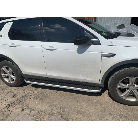Бокові пороги Tayga Grey (2 шт., Алюміній) 2014-2019 для Land Rover Discovery Sport Бокові пороги Tayga Grey (2 шт., Алюміній) 2014-2019 для Land Rover Discovery Sport