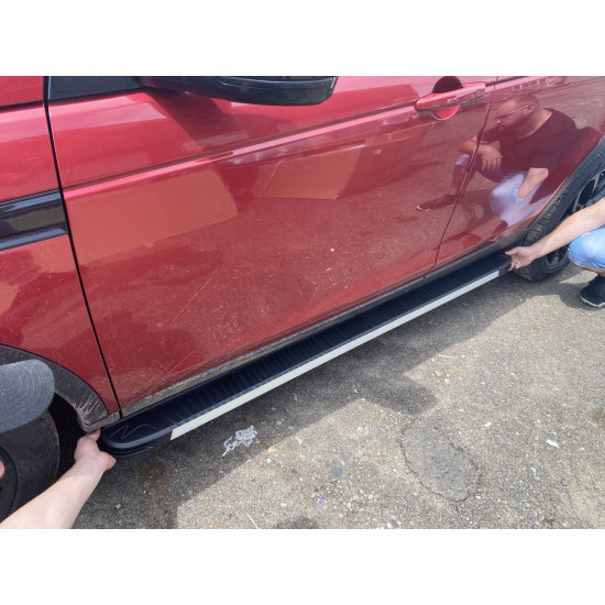 Бокові пороги Maya V1 (2 шт., Алюміній) 2014-2019 для Land Rover Discovery Sport Бокові пороги Maya V1 (2 шт., Алюміній) 2014-2019 для Land Rover Discovery Sport