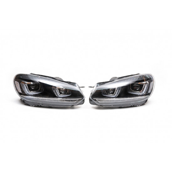 Передні фари Black (2 шт, LED) для Volkswagen Golf 6