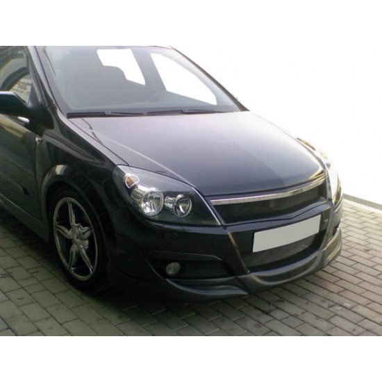 Передня нижня накладка HB V1 (під фарбування) для Opel Astra H 2004-2013рр