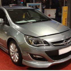 Передня нижня накладка 2012-2015 (під фарбування) для Opel Astra J рр